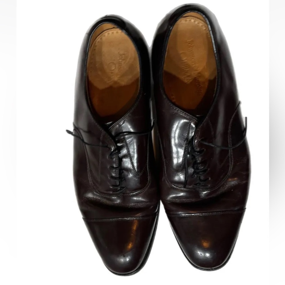 Johnson Murphy Optima Lace Up Oxford Dress Shoes Men Brown Cordova